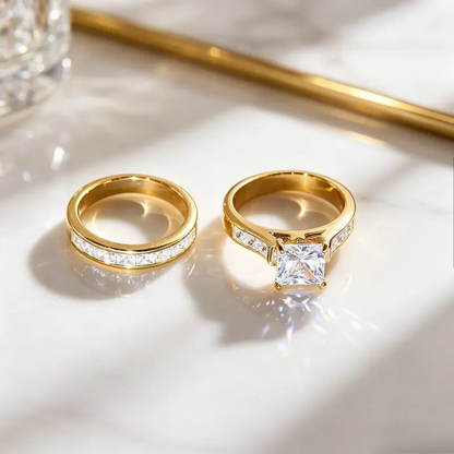 2pc Classic Timeless Ring Set