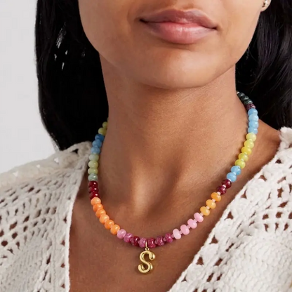 Colorful Bubble Letter Necklace