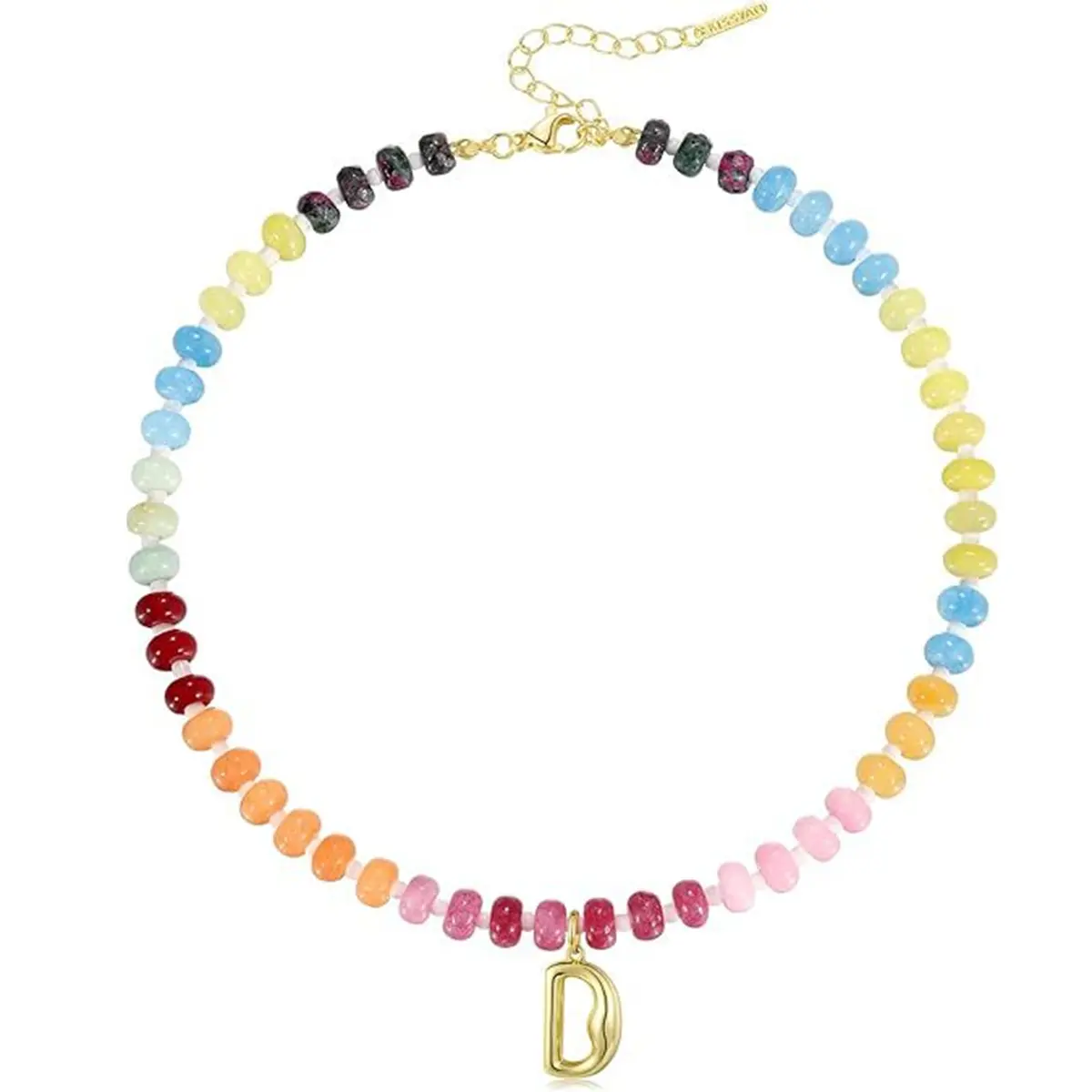 Colorful Bubble Letter Necklace
