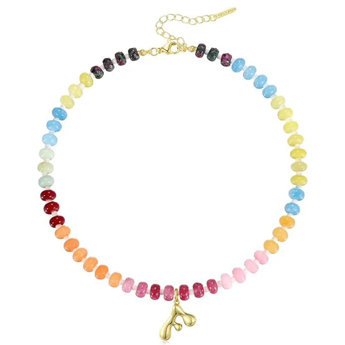 Colorful Bubble Letter Necklace