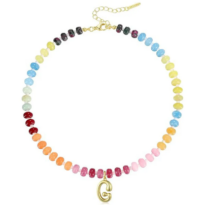 Colorful Bubble Letter Necklace