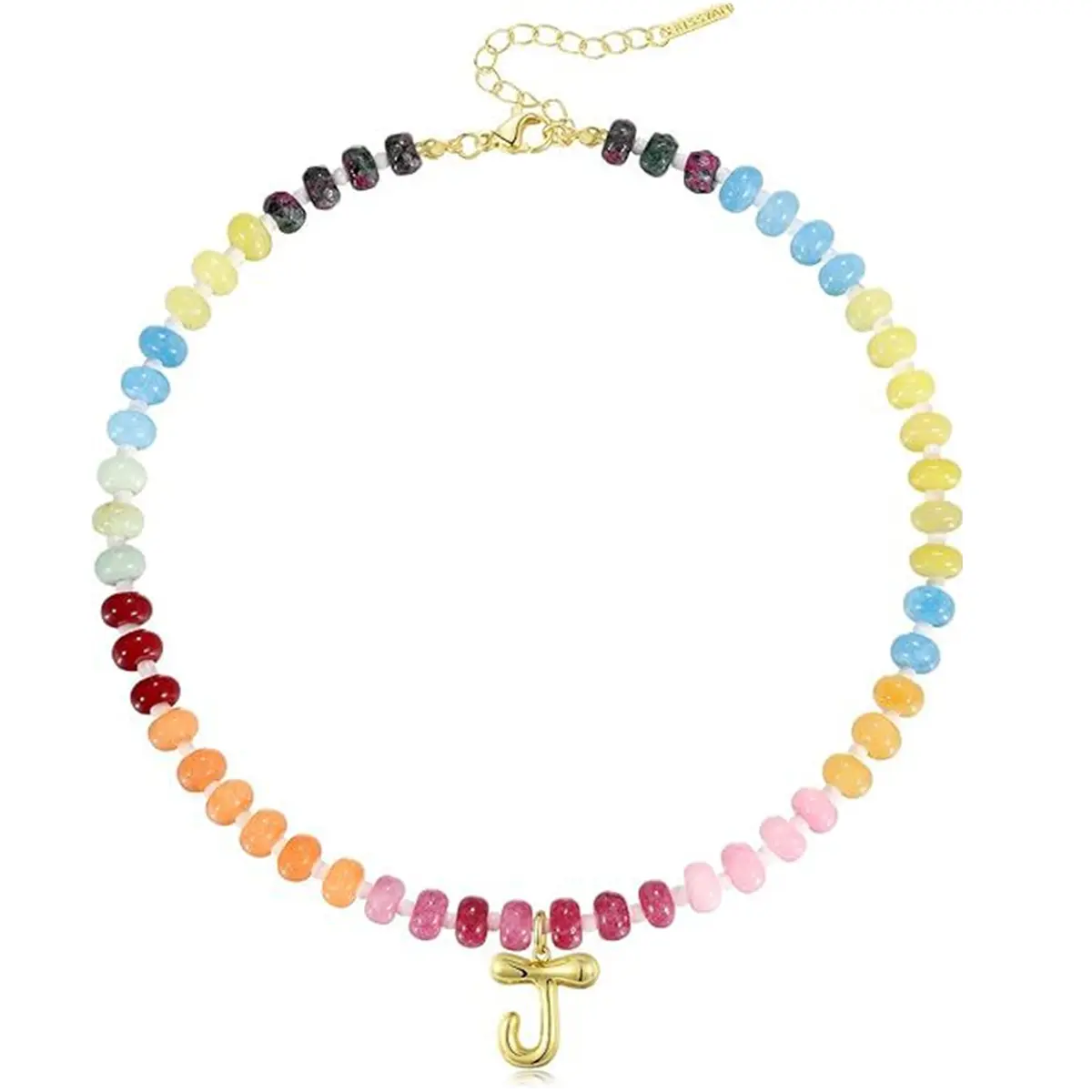 Colorful Bubble Letter Necklace
