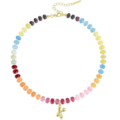 Colorful Bubble Letter Necklace