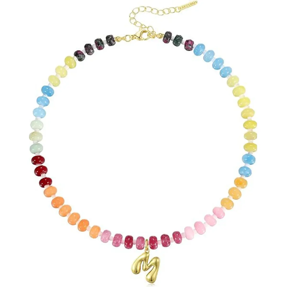 Colorful Bubble Letter Necklace