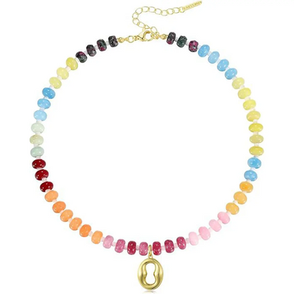 Colorful Bubble Letter Necklace