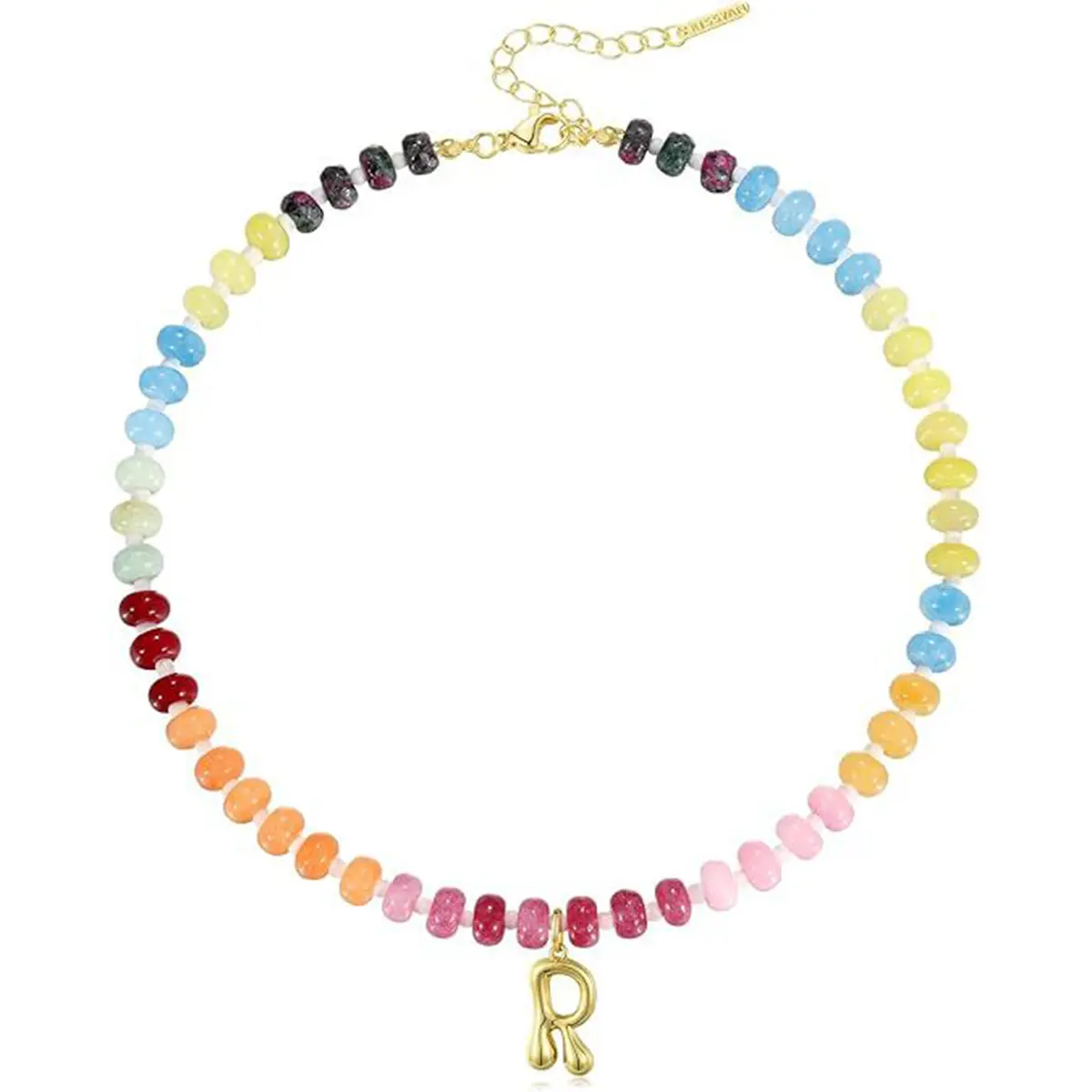 Colorful Bubble Letter Necklace