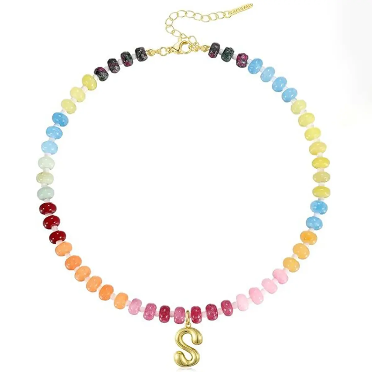 Colorful Bubble Letter Necklace