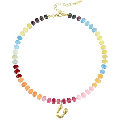 Colorful Bubble Letter Necklace