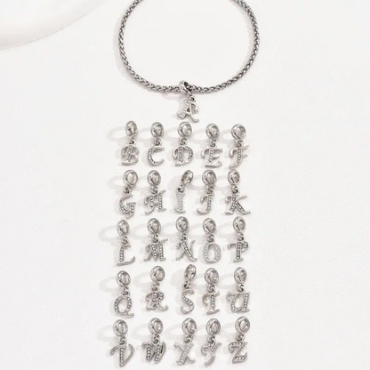 Initial Wheat Chain Anklet