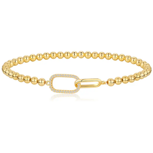Beaded Infinity Link Bracelet