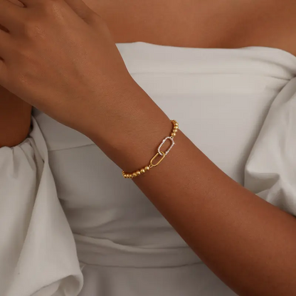 Beaded Infinity Link Bracelet
