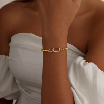 Beaded Infinity Link Bracelet