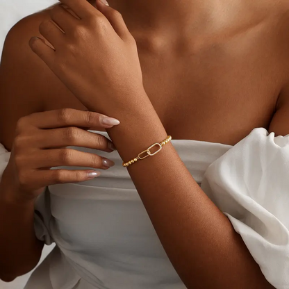 Beaded Infinity Link Bracelet
