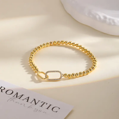 Beaded Infinity Link Bracelet