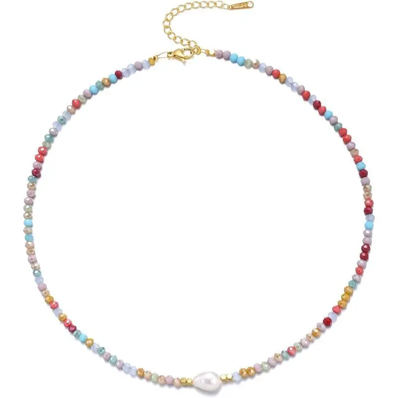 Boho Pearl Bead Necklace