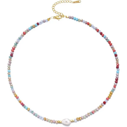 Boho Pearl Bead Necklace