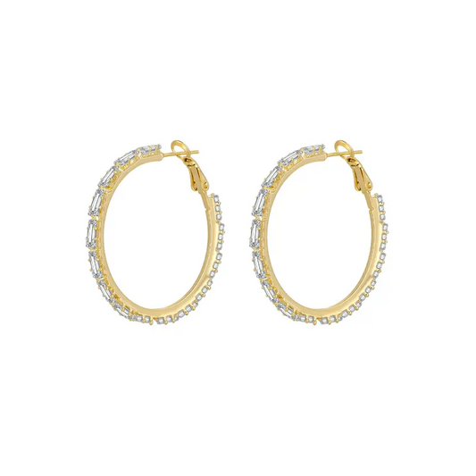 Cubic Hoop Earrings