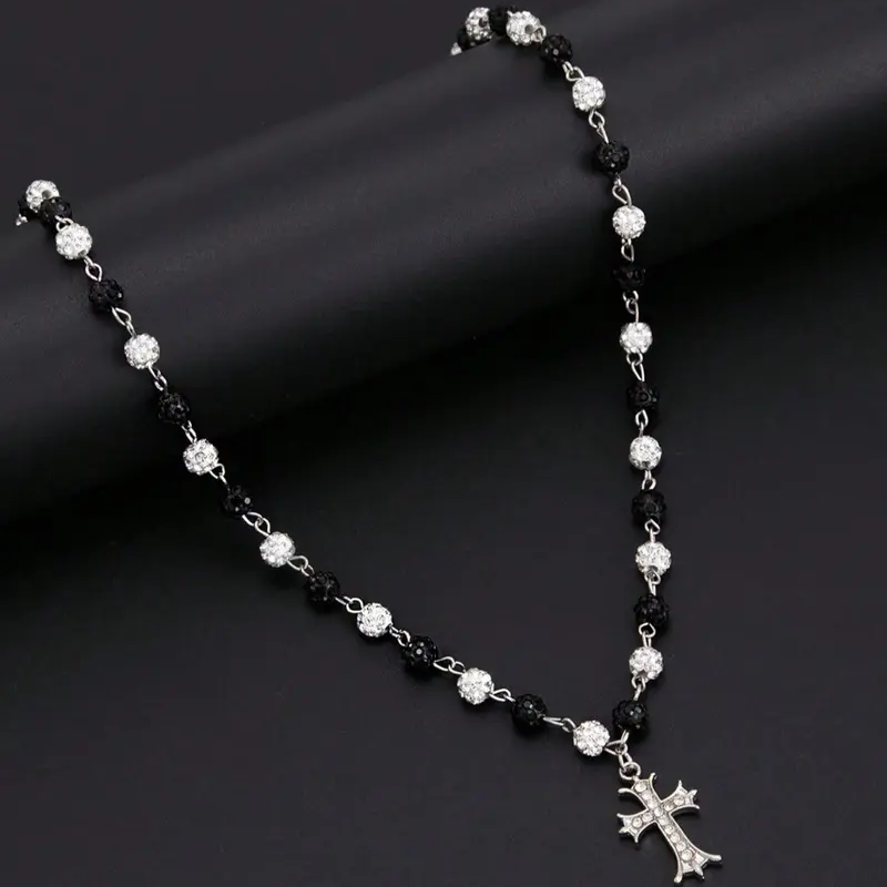 Vintage Pearl Cross Necklace