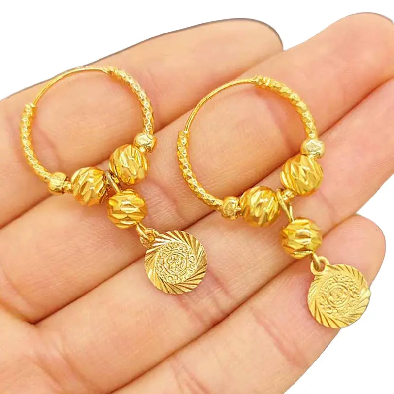 Medallion Hoop Earrings