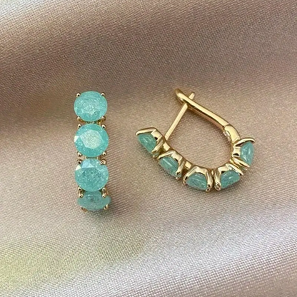 Elegant Zirconia Hoop Earrings