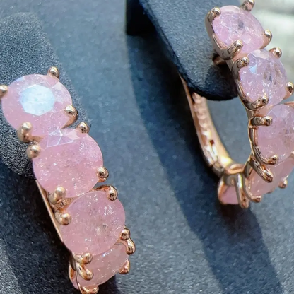 Elegant Zirconia Hoop Earrings