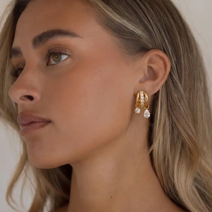 Three Tier Clip Earrings