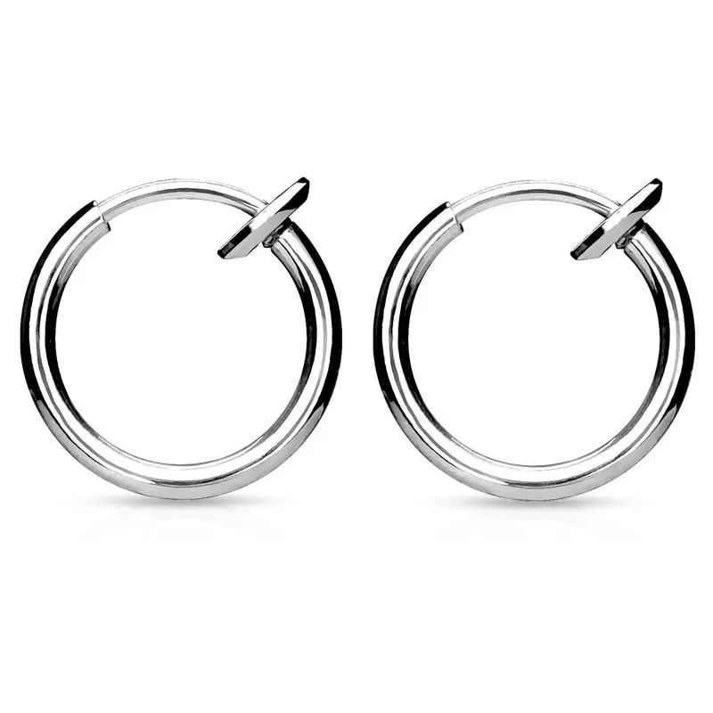 Clip On Spring Hoop Earrings