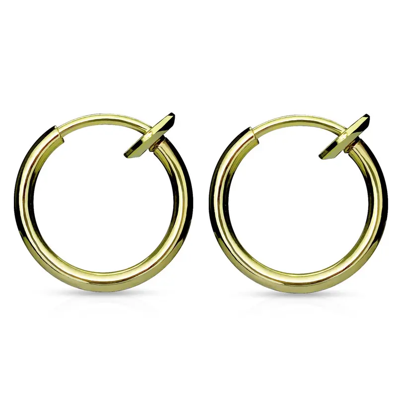 Clip On Spring Hoop Earrings