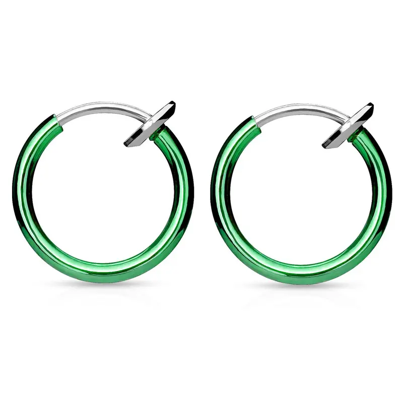 Clip On Spring Hoop Earrings