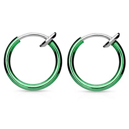 Clip On Spring Hoop Earrings