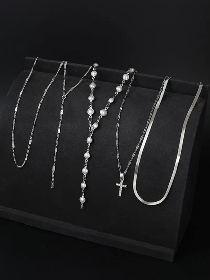 5pc Y Shape Necklace Set