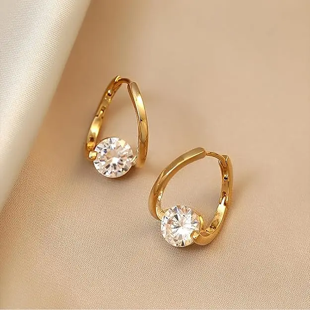 Moissanite Carat Heart Earrings