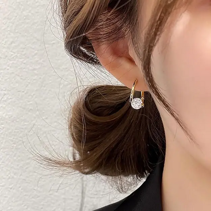 Moissanite Carat Heart Earrings