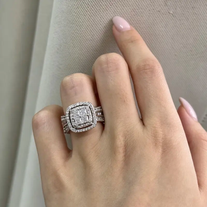 Square Halo Ring