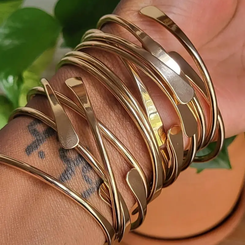 6pc Open Cuff Bangle Stack