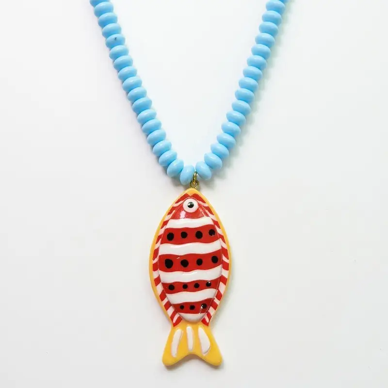 Tropical Fish Beaded Necklace
