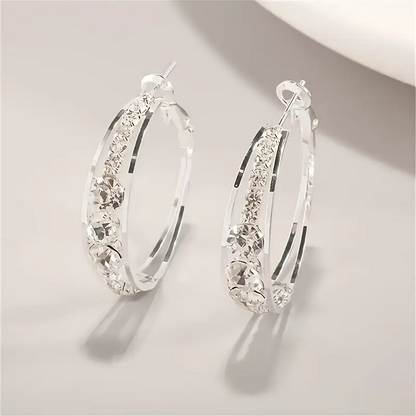Inlaid Rhinestone Earrings