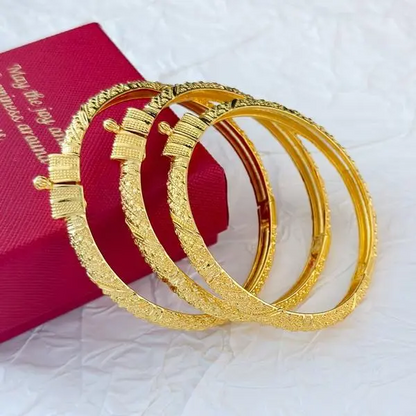 4pc Hollow Bangle Stack