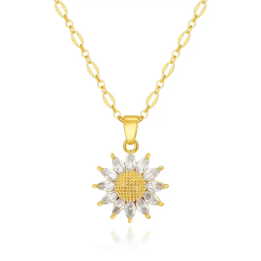 Dainty Sunflower Necklace
