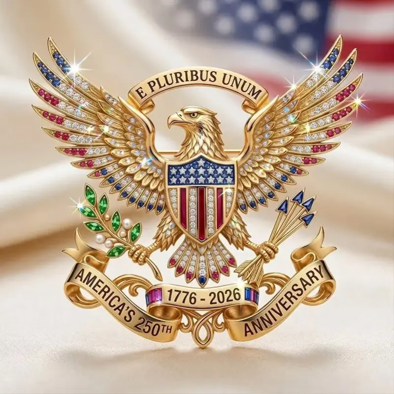 250th Anniversary Patriotic Brooch Pin