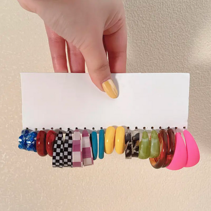 Elegant Colorblock Earrings