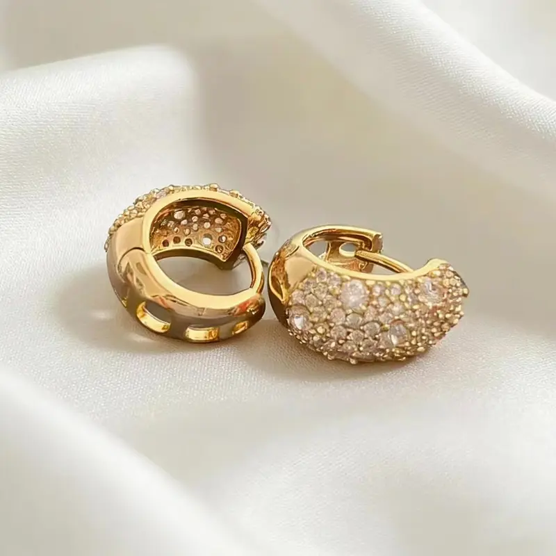 Premium Zirconia Hoop Earrings