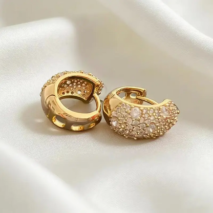 Premium Zirconia Hoop Earrings