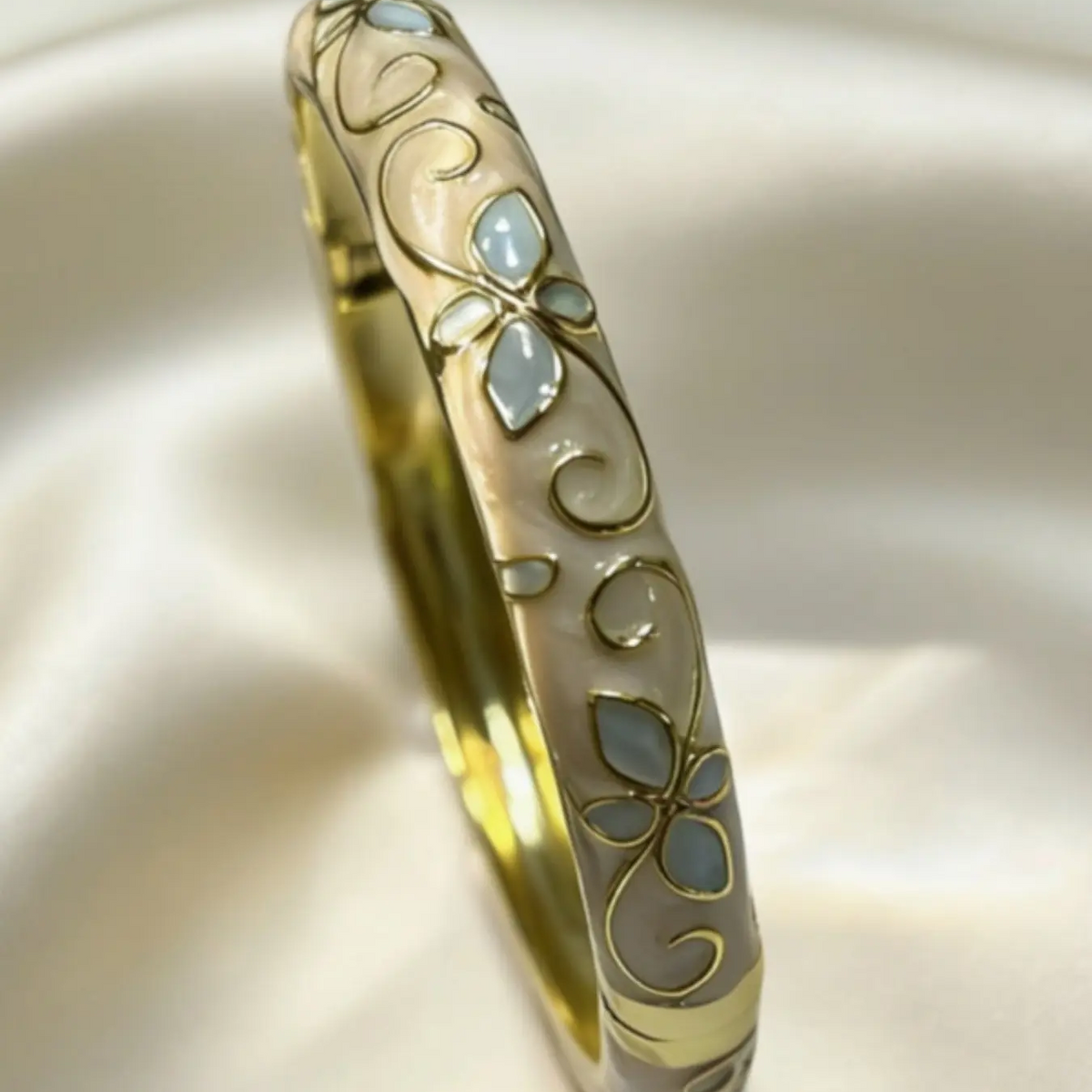 Dripping Floral Bangle