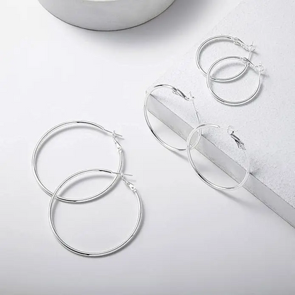3 Pair Big Hoop Earrings
