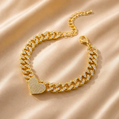 Cuban Heart Anklet