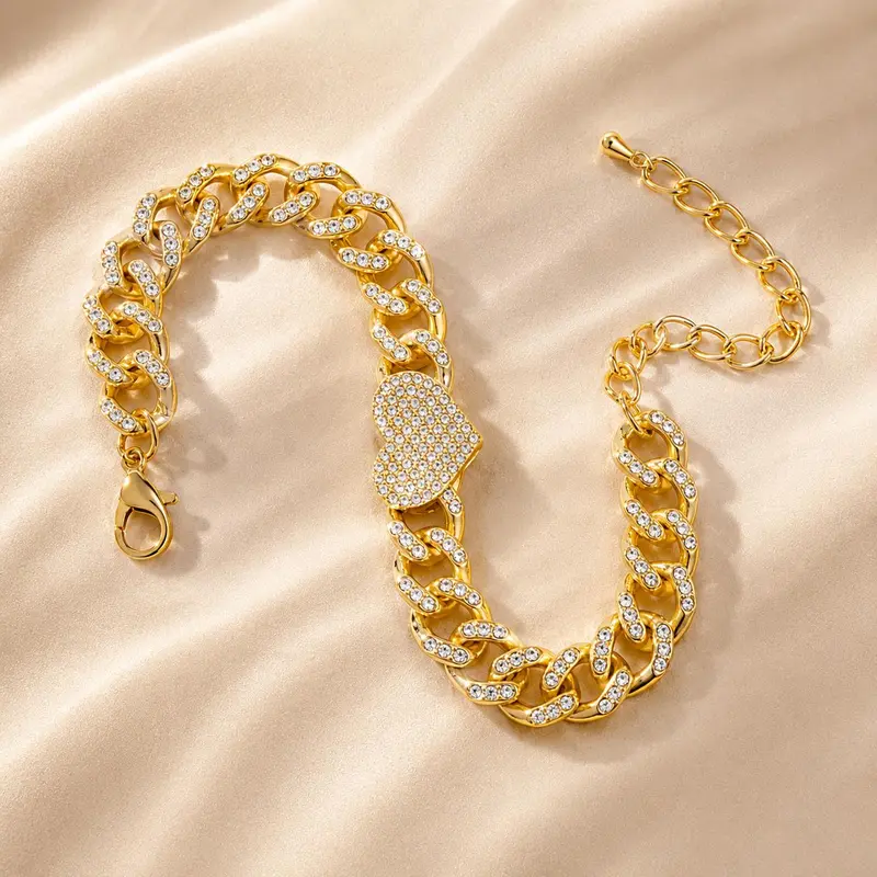 Cuban Heart Anklet