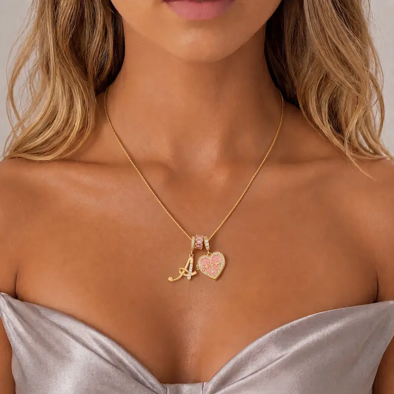 Fleur De Lis Initial Necklace
