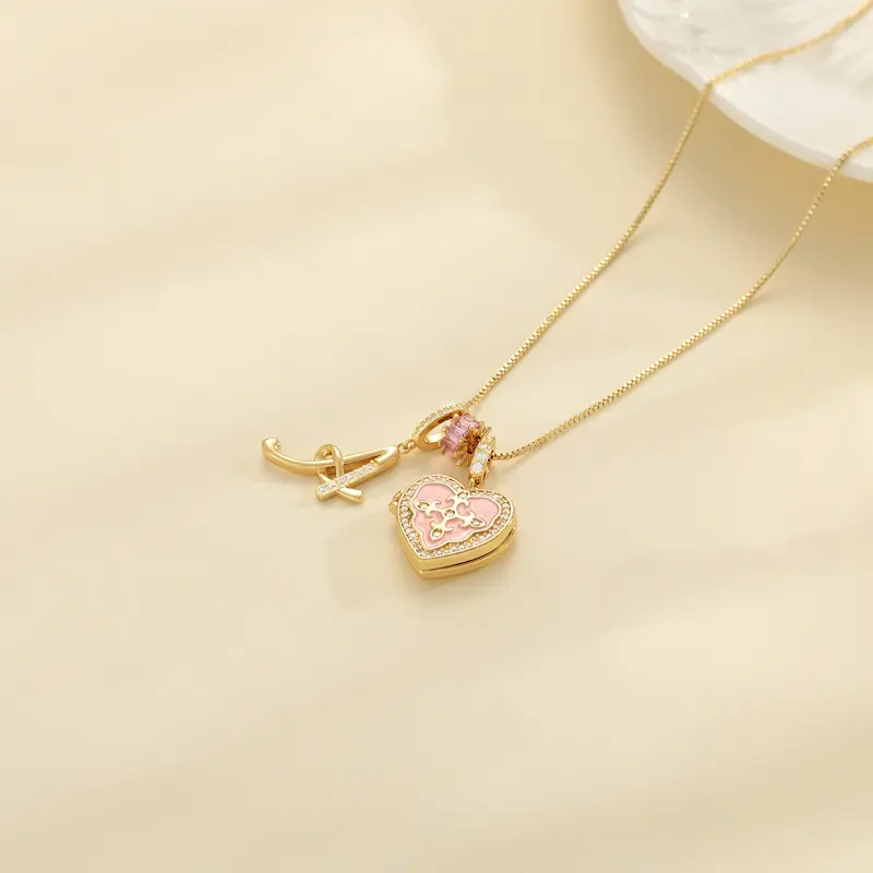 Fleur De Lis Initial Necklace