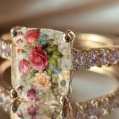 Rose Square Ring